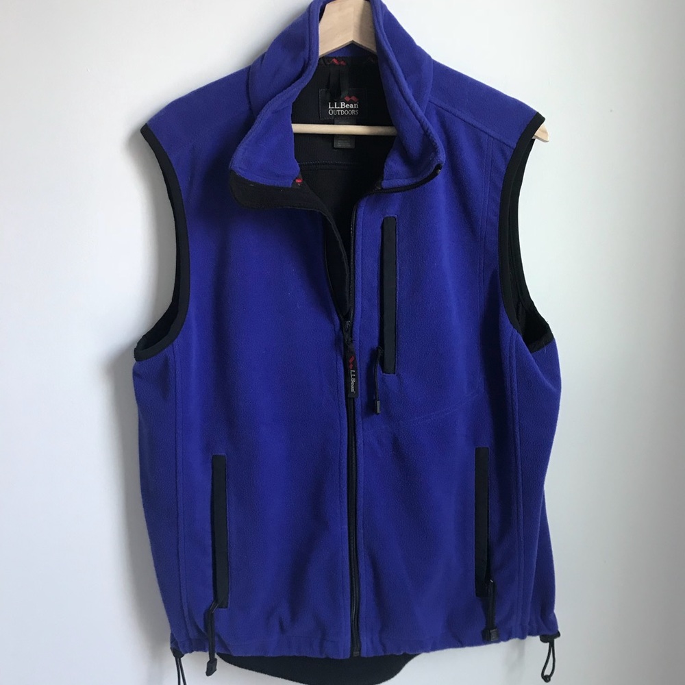 LL BEAN Men’s fleece vest / periwinkle blue